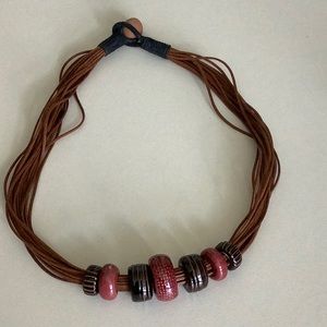 Multi strand necklace one of a kind beads